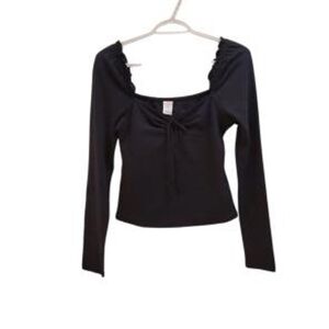 🔥6 FOR $25!🔥LUSH! Black Long Sleeve Women's Top